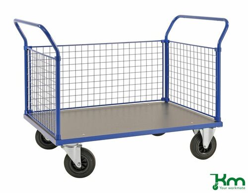 Gitterwand-Plattformwagen mit Feststeller