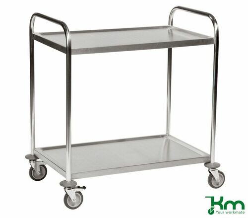 Edelstahlwagen-Plattformwagen mit Bremse