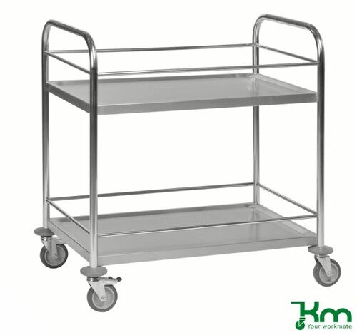 Edelstahlwagen Plattformwagen mit Bremse