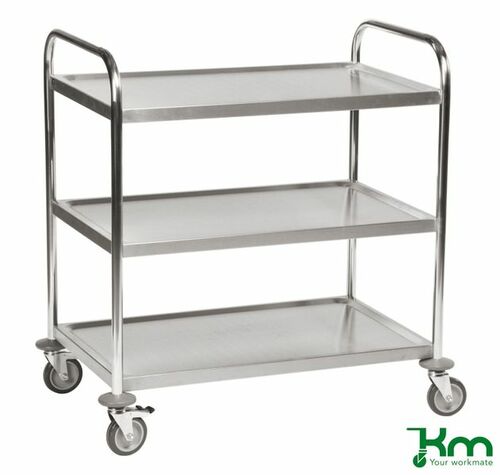 Edelstahlwagen-Plattformwagen mit Bremse