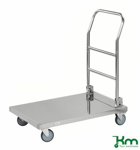 Edelstahlwagen-Plattformwagen mit Bremse