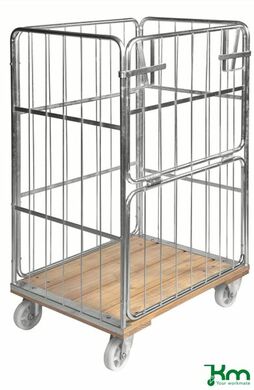 Rollcontainer mit Holzboden, gebremst