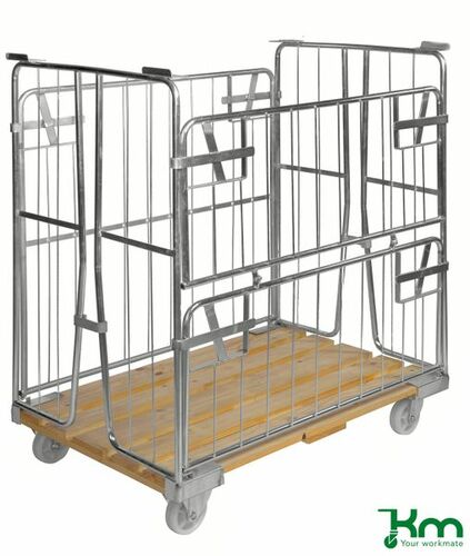 Rollcontainer mit Holzboden, gebremst