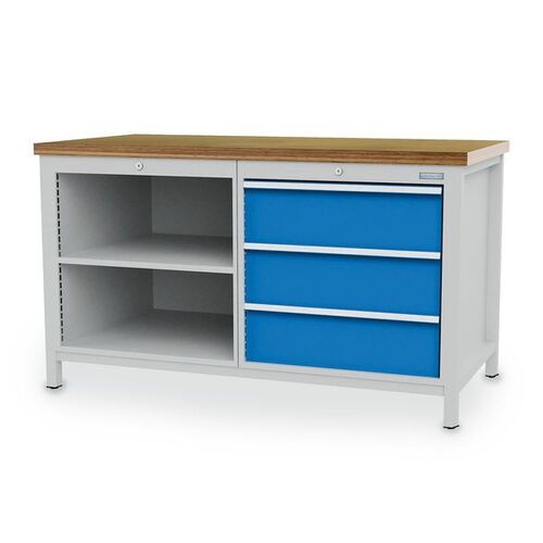 Werkbank | Kastenwerkbank 3 x Schublade 2 x Fachboden B/T/H 1500x750x959 mm