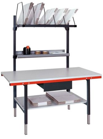 Packtisch | Arbeitstisch h�henverstellbar B/T/H 1600x800x690-960 mm