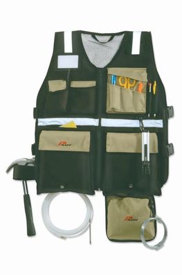 Werkzeugweste mit Reiverschluss aus Nylon