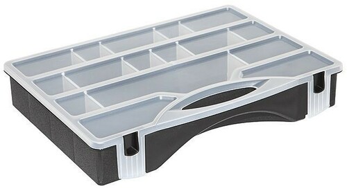 Gro�sortimentskasten PP, 5 F�cher, anthrazit, 1 Stk.