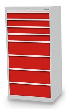 Bedrunka+Hirth Schubladenschrank T500 8 Schubladen B/T/H 680x500x1319 mm