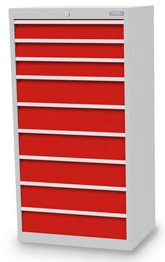 Bedrunka+Hirth Schubladenschrank T500 9 Schubladen B/T/H 680x500x1319 mm