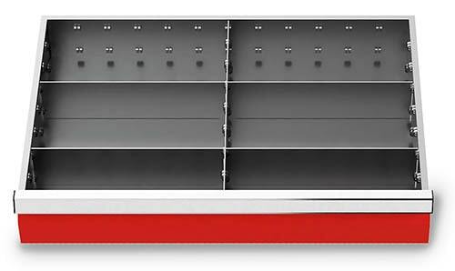 Schubladeneinsatz Metalleinteilung 600x400 mm BLH 75 mm