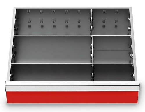 Schubladeneinsatz Metalleinteilung 450x400 mm BLH 75 mm