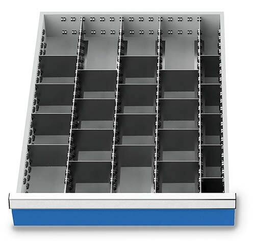 Schubladeneinsatz Metalleinteilung 450x600 mm BLH 100 mm