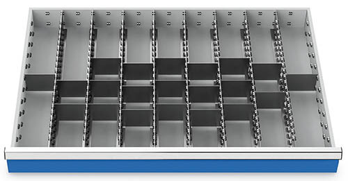 Schubladeneinsatz Metalleinteilung 900x600 mm BLH 150 mm