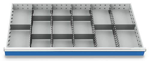 Schubladeneinsatz Metalleinteilung 1200x600 mm BLH 75 mm