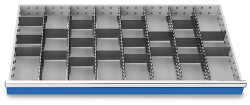 Schubladeneinsatz Metalleinteilung 1200x600 mm BLH 100 mm