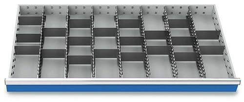 Schubladeneinsatz Metalleinteilung 1200x600 mm BLH 200 mm
