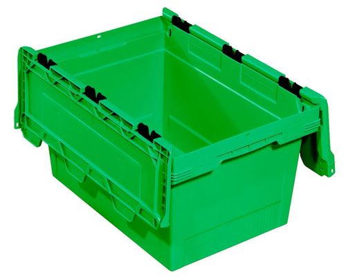 Transportbeh�lter mit Klappdeckel F400 Ship 323 HL 600x400x349 mm, gr�n