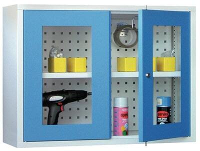 Wandh�ngeschrank mit Sichtfenstert�ren B/T/H 800x300x600 mm