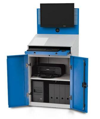 Computerschrank Station�r Office Pult B/T/H 680x500x1460 mm