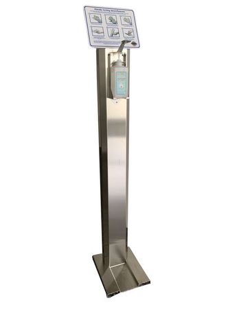 Desinfektionsmittelst�nder aus Edelstahl inkl. Spenderpumpe