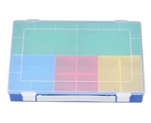 Sortimentskasten PP-Premium, 9 Einsatzboxen, blau, 6 Stk.