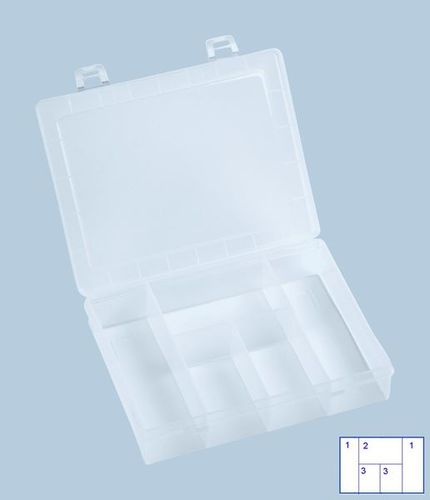 Sortimentskasten PP-Eco, 5 F�cher, transparent, 14 Stk.