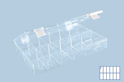 Sortimentskasten PS-Classic, 12 Fcher, glasklar, 5 Stk.