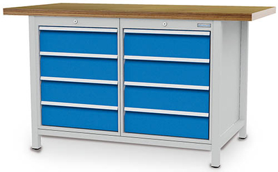 Werkbank | Kastenwerkbank 8 x Schublade B/T/H 1500x750x859 mm