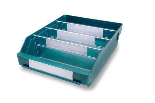 Lagerk�sten | Regalbox T/B/H 300x240x95 mm, gr�n, 15 St�ck