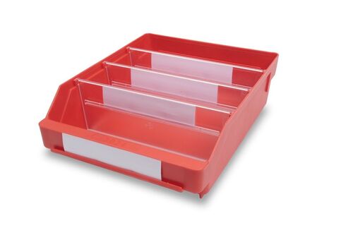 Lagerk�sten | Regalbox T/B/H 300x240x95 mm, rot, 15 St�ck