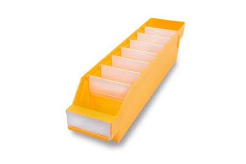 Lagerk�sten | Regalbox T/B/H 400x90x95 mm, gelb, 40 St�ck