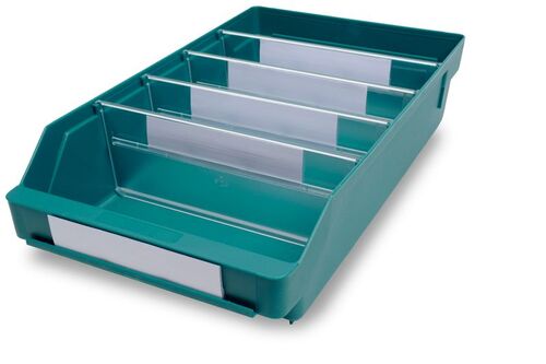 Lagerk�sten | Regalbox T/B/H 400x240x95 mm, gr�n, 15 St�ck