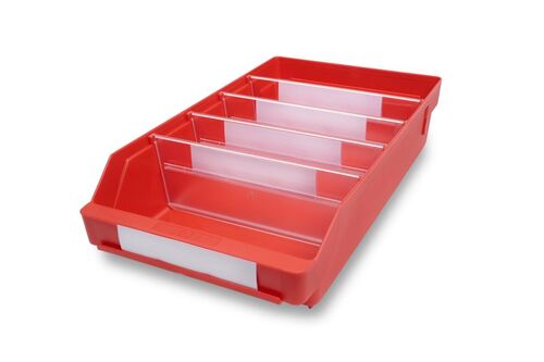 Lagerk�sten | Regalbox T/B/H 400x240x95 mm, rot, 15 St�ck