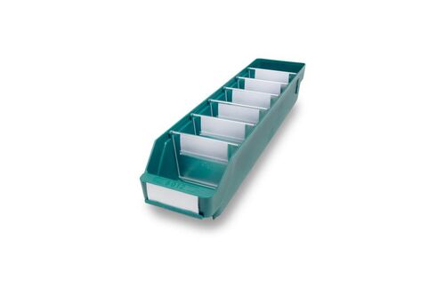 Lagerk�sten | Regalbox T/B/H 500x120x95 mm, gr�n, 30 St�ck