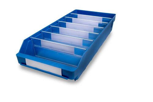 Lagerk�sten | Regalbox T/B/H 500x240x95 mm, blau, 15 St�ck