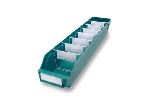 Lagerk�sten | Regalbox T/B/H 600x120x95 mm, gr�n, 30 St�ck