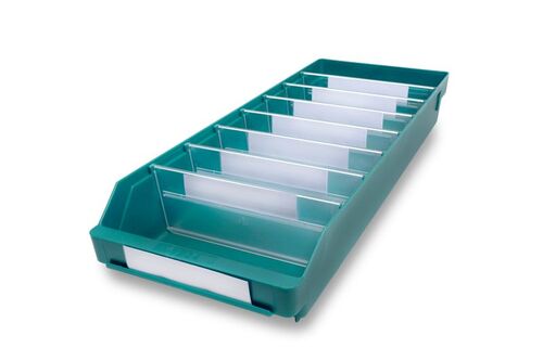 Lagerk�sten | Regalbox T/B/H 600x240x95 mm, gr�n, 15 St�ck