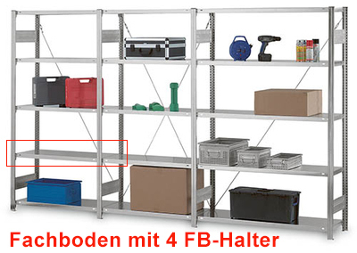 Fachboden mit 4 x FB-Halter B/T 1000x600 mm