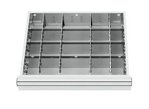 Schubladeneinsatz Metalleinteilung 500x450 mm BLH 75-200 mm