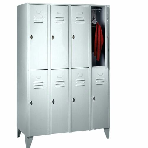 Garderobenschrank 4 Abteile, 8 F�cher, Abteilbreite 300 mm 