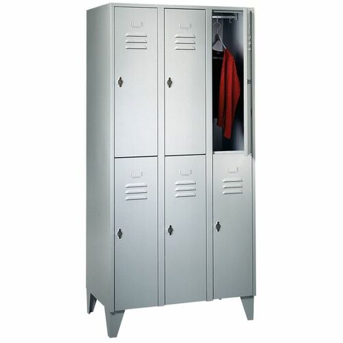 Garderobenschrank 3 Abteile, 6 F�cher, Abteilbreite 300 mm
