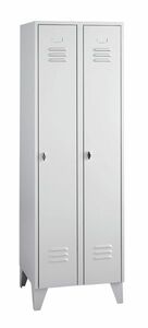 Garderobenschrank 2 Abteile, Abteilbreite 400 mm