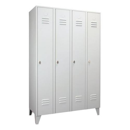 Garderobenschrank 4 Abteile, Abteilbreite 300 mm