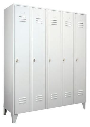 Garderobenschrank 5 Abteile, 5 F�cher, Abteilbreite 300 mm
