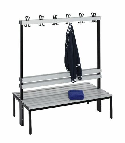 Garderobenbank, doppelseitig, Breite 1500 mm