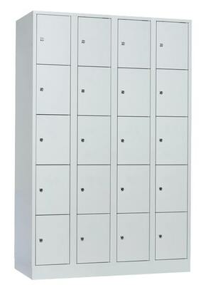 Schlie�fachschrank, 4 Abteile, 20 F�cher, Abteilbreite 300 mm