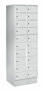 Schlie�fachschrank, 2 Abteile, 20 F�cher, Abteilbreite 300 mm