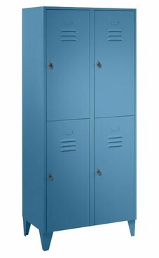 Garderobenschrank 2 Abteile, 4 F�cher, Abteilbreite 400 mm 