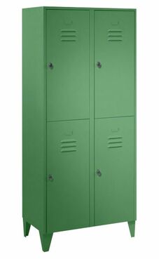 Garderobenschrank 2 Abteile, 4 F�cher, Abteilbreite 400 mm 