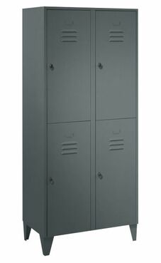 Garderobenschrank 2 Abteile, 4 F�cher, Abteilbreite 400 mm 